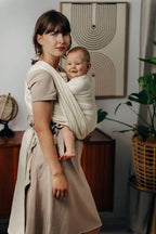 Baby Sling, Herringbone Weave (100% cotton) - LITTLE HERRINGBONE LUCE - Woven Baby XS - 4   long_woven_wraps    #