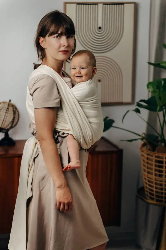 Baby Sling, Herringbone Weave (100% cotton) - LITTLE HERRINGBONE LUCE - Woven Baby Size - L-Size - M-Size - S-Size - XL-Size - XS   long_woven_wraps    #