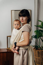 Baby Sling, Herringbone Weave (100% cotton) - LITTLE HERRINGBONE LUCE (grade B) - Woven Baby M - 6   long_woven_wraps    #