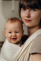 Baby Sling, Herringbone Weave (100% cotton) - LITTLE HERRINGBONE LUCE - Woven Baby XS - 4   long_woven_wraps    #