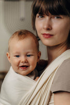 Baby Sling, Herringbone Weave (100% cotton) - LITTLE HERRINGBONE LUCE (grade B) - Woven Baby M - 6   long_woven_wraps    #