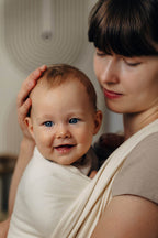 Baby Sling, Herringbone Weave (100% cotton) - LITTLE HERRINGBONE LUCE (grade B) - Woven Baby M - 6   long_woven_wraps    #