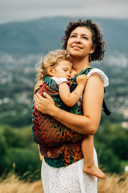 LennyPreschool Carrier, jacquard weave (100% cotton) - RAINFOREST - DIVERSE
