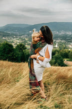Baby Wrap, Jacquard Weave (100% cotton) - RAINFOREST - DIVERSE - Woven Baby Size - L-Size - M-Size - S-Size - XL-Size - XS   long_woven_wraps    #