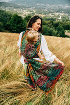 Baby Wrap, Jacquard Weave (100% cotton) - RAINFOREST - DIVERSE - Woven Baby Size - L-Size - M-Size - S-Size - XL-Size - XS   long_woven_wraps    #
