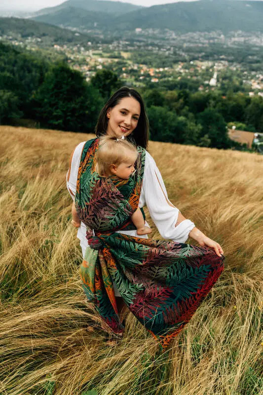 Baby Wrap, Jacquard Weave (100% cotton) - RAINFOREST - DIVERSE - Woven Baby Size - L-Size - M-Size - S-Size - XL-Size - XS   long_woven_wraps    #