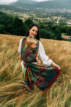 Baby Wrap, Jacquard Weave (100% cotton) - RAINFOREST - DIVERSE - Woven Baby Size - L-Size - M-Size - S-Size - XL-Size - XS   long_woven_wraps    #