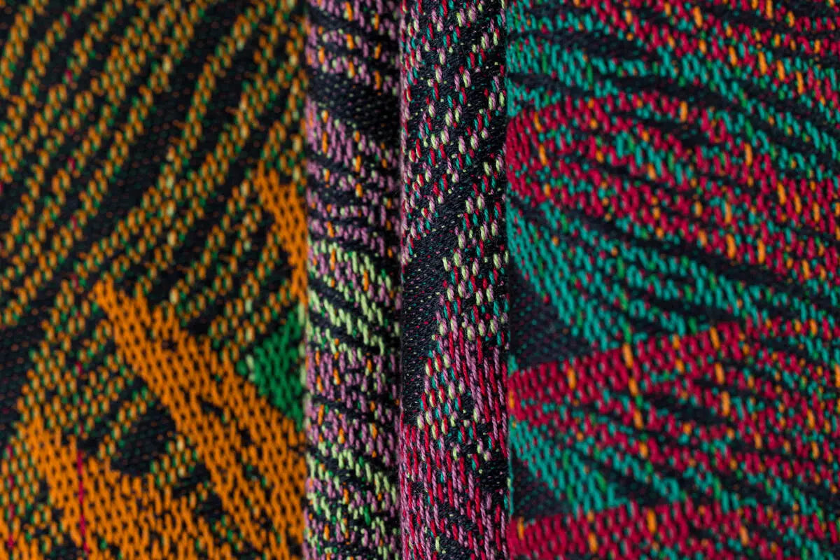 Baby Wrap, Jacquard Weave (100% cotton) - RAINFOREST - DIVERSE - Woven Baby Size - L-Size - M-Size - S-Size - XL-Size - XS   long_woven_wraps    #