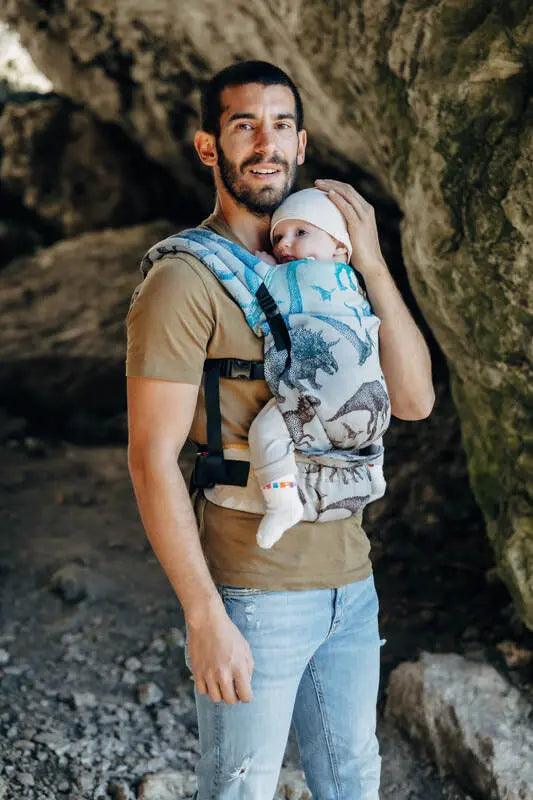 LennyLight Carrier, jacquard weave 100% cotton - JURASSIC - FOSSIL - Woven Baby Standard   lenny_light    #