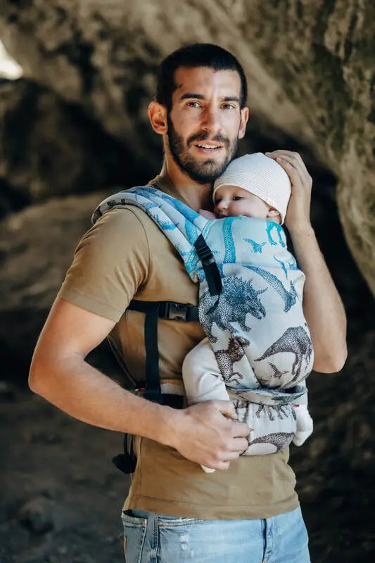 LennyLight Carrier, jacquard weave 100% cotton - JURASSIC - FOSSIL - Woven Baby Standard   lenny_light    #
