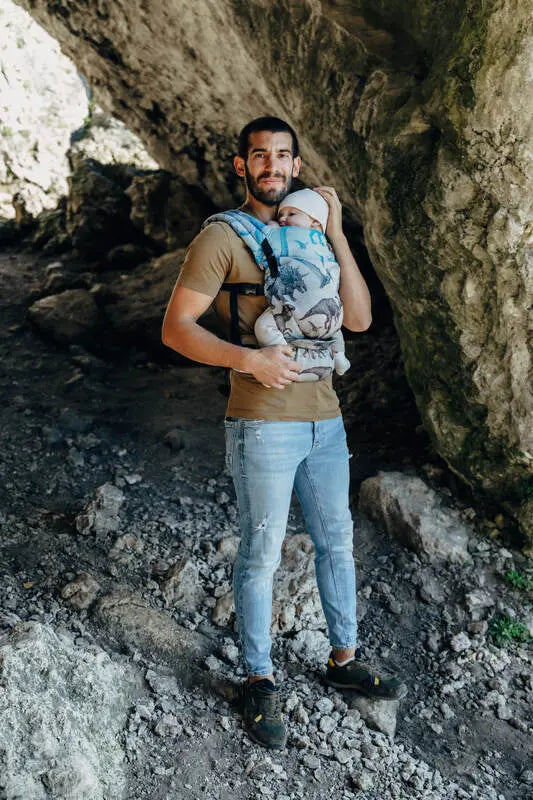 LennyLight Carrier, jacquard weave 100% cotton - JURASSIC - FOSSIL - Woven Baby Standard   lenny_light    #