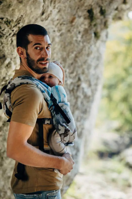 LennyLight Carrier, jacquard weave 100% cotton - JURASSIC - FOSSIL - Woven Baby Standard   lenny_light    #