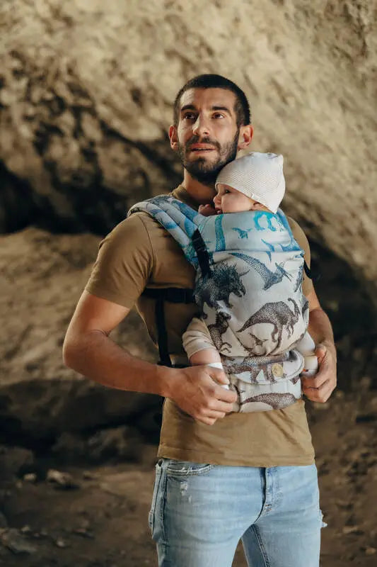 LennyLight Carrier, jacquard weave 100% cotton - JURASSIC - FOSSIL - Woven Baby Standard   lenny_light    #