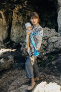 Ring Sling, Jacquard Weave (100% cotton) - with gathered shoulder - JURASSIC - FOSSIL  - standard 1.8m - Woven Baby    ring_slings    #