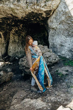Baby Wrap, Jacquard Weave (100% cotton) - JURASSIC - FOSSIL - Woven Baby M - 6   long_woven_wraps    #