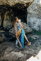Baby Wrap, Jacquard Weave (100% cotton) - JURASSIC - FOSSIL - Woven Baby M - 6   long_woven_wraps    #