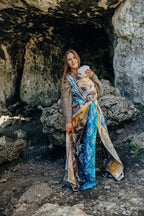 Baby Wrap, Jacquard Weave (100% cotton) - JURASSIC - FOSSIL - Woven Baby M - 6   long_woven_wraps    #