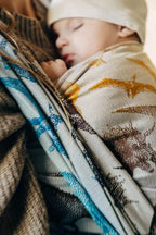Baby Wrap, Jacquard Weave (100% cotton) - JURASSIC - FOSSIL - Woven Baby M - 6   long_woven_wraps    #