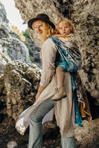Baby Wrap, Jacquard Weave (100% cotton) - JURASSIC - FOSSIL - Woven Baby M - 6   long_woven_wraps    #