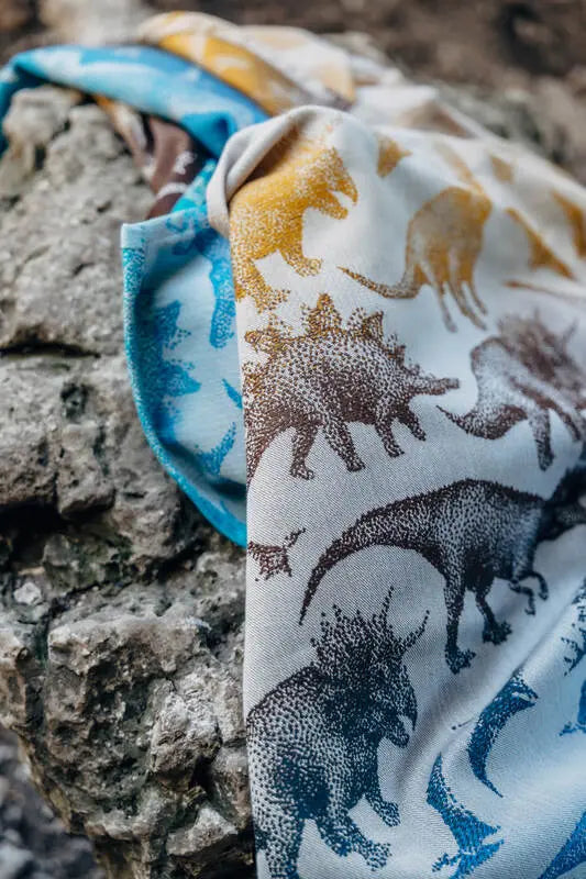 Baby Wrap, Jacquard Weave (100% cotton) - JURASSIC - FOSSIL - Woven Baby M - 6   long_woven_wraps    #