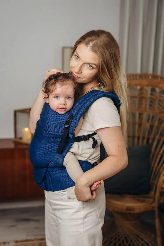 My First Baby Carrier - LennyLight, herringbone weave 100% cotton - COBALT - Woven Baby Standard   lenny_light    #
