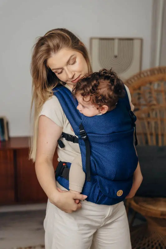 My First Baby Carrier - LennyLight, herringbone weave 100% cotton - COBALT - Woven Baby Standard   lenny_light    #