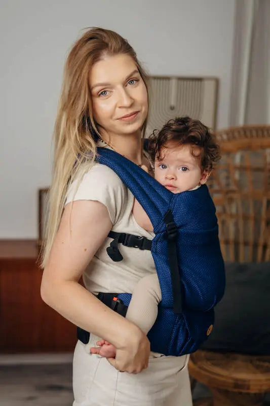 My First Baby Carrier - LennyLight, herringbone weave 100% cotton - COBALT - Woven Baby Size - Standard   lenny_light    #
