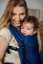 My First Baby Carrier - LennyLight, herringbone weave 100% cotton - COBALT - Woven Baby Standard   lenny_light    #
