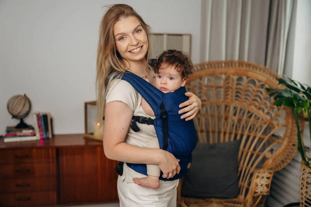 My First Baby Carrier - LennyLight, herringbone weave 100% cotton - COBALT - Woven Baby Standard   lenny_light    #