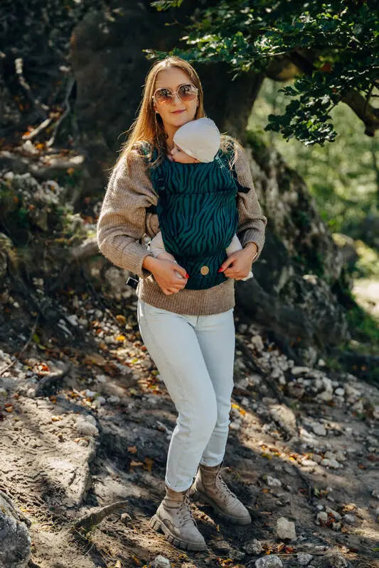 LennyLight Carrier, jacquard weave (63% cotton, 37% merino wool) - ZEBRA - SAVANNA - Woven Baby Standard   lenny_light    #
