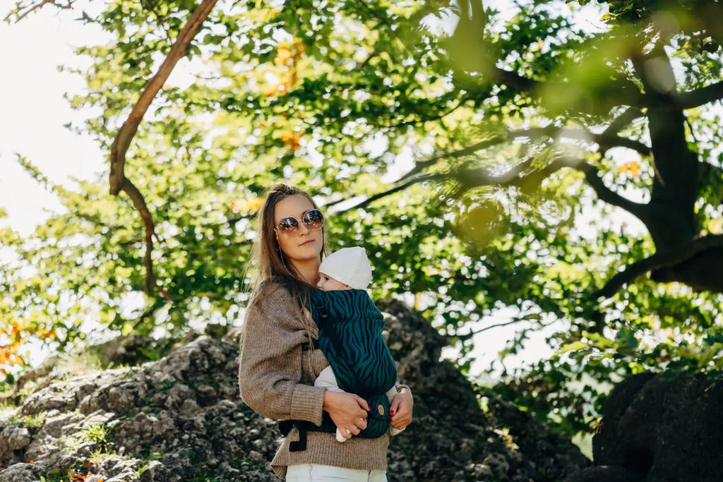 LennyLight Carrier, jacquard weave (63% cotton, 37% merino wool) - ZEBRA - SAVANNA - Woven Baby Standard   lenny_light    #