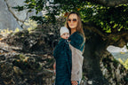 Ring Sling, Jacquard Weave (63% cotton, 37% merino wool), with gathered shoulder - ZEBRA - SAVANNA - standard 1.8m - Woven Baby    ring_slings    #