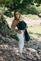 Ring Sling, Jacquard Weave (63% cotton, 37% merino wool), with gathered shoulder - ZEBRA - SAVANNA - standard 1.8m - Woven Baby    ring_slings    #
