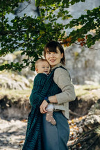 Baby Wrap, Jacquard Weave (63% cotton, 37% merino wool) - ZEBRA - SAVANNA - Woven Baby XS - 4   long_woven_wraps    #