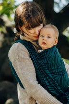 Baby Wrap, Jacquard Weave (63% cotton, 37% merino wool) - ZEBRA - SAVANNA - Woven Baby XS - 4   long_woven_wraps    #