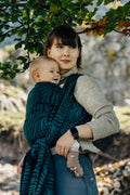 Baby Wrap, Jacquard Weave (63% cotton, 37% merino wool) - ZEBRA - SAVANNA - Woven Baby XS - 4   long_woven_wraps    #