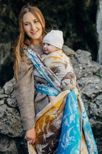 Baby Wrap, Jacquard Weave (100% cotton) - JURASSIC - FOSSIL - Woven Baby M - 6   long_woven_wraps    #