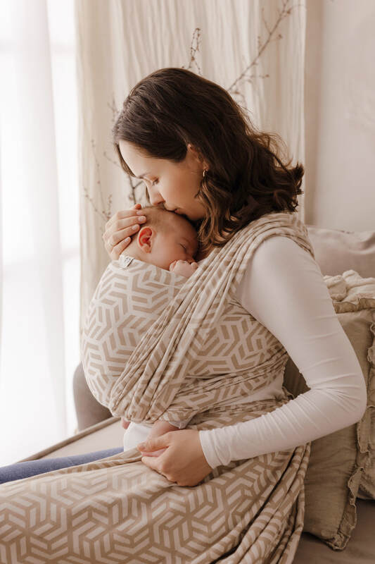 Baby Wrap, Jacquard Weave (62% cotton, 38% bamboo viscose) - TETRIS - PRESTO (grade B)