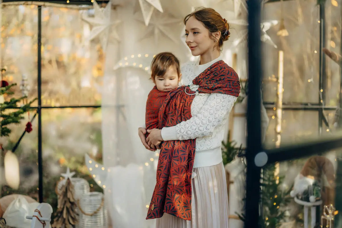 Ring Sling, Jacquard Weave (100% cotton), with gathered shoulder - INFINITY - GERDA - standard 1.8m - Woven Baby Title - Default Title   ring_slings    #