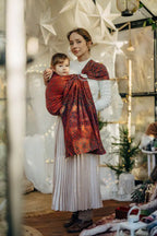 Ring Sling, Jacquard Weave (100% cotton), with gathered shoulder - INFINITY - GERDA - standard 1.8m - Woven Baby    ring_slings    #