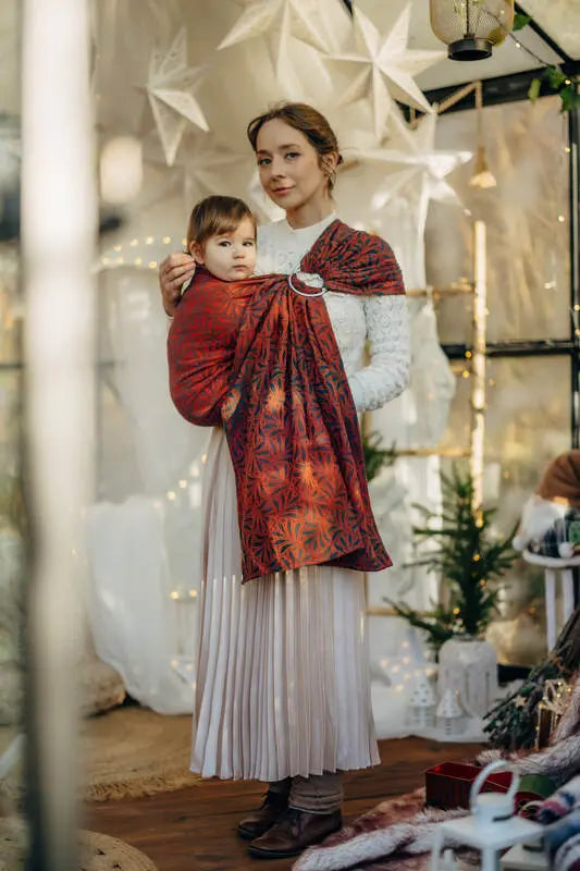 Ring Sling, Jacquard Weave (100% cotton), with gathered shoulder - INFINITY - GERDA - standard 1.8m - Woven Baby Title - Default Title   ring_slings    #