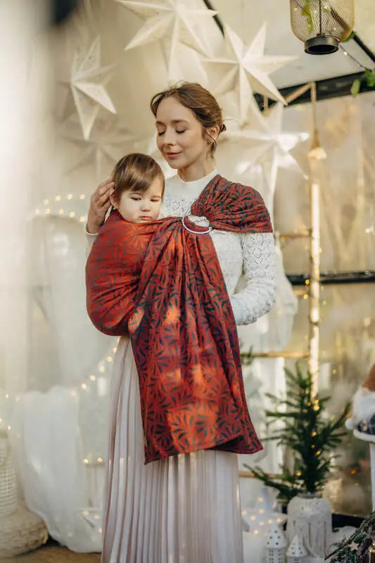 Ring Sling, Jacquard Weave (100% cotton), with gathered shoulder - INFINITY - GERDA - standard 1.8m - Woven Baby Title - Default Title   ring_slings    #