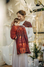 Ring Sling, Jacquard Weave (100% cotton), with gathered shoulder - INFINITY - GERDA - standard 1.8m - Woven Baby    ring_slings    #