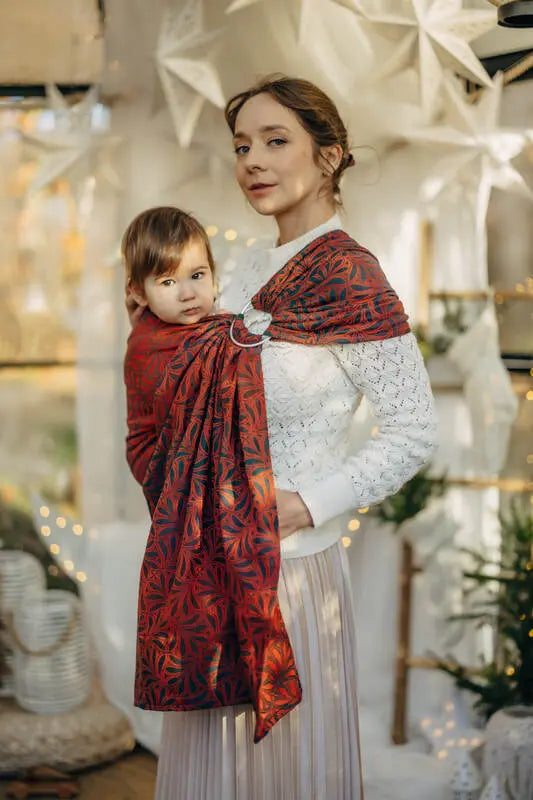 Ring Sling, Jacquard Weave (100% cotton), with gathered shoulder - INFINITY - GERDA - standard 1.8m - Woven Baby    ring_slings    #