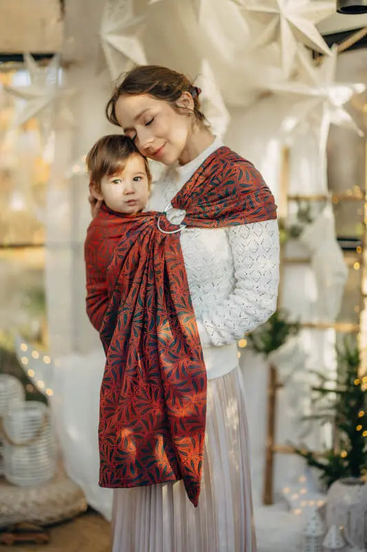 Ring Sling, Jacquard Weave (100% cotton), with gathered shoulder - INFINITY - GERDA - standard 1.8m - Woven Baby    ring_slings    #