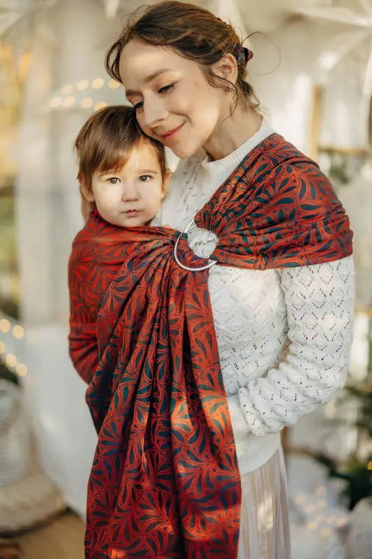Ring Sling, Jacquard Weave (100% cotton), with gathered shoulder - INFINITY - GERDA - standard 1.8m - Woven Baby    ring_slings    #