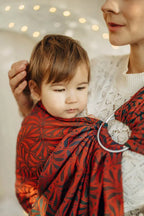 Ring Sling, Jacquard Weave (100% cotton), with gathered shoulder - INFINITY - GERDA - standard 1.8m - Woven Baby    ring_slings    #