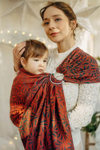 Ring Sling, Jacquard Weave (100% cotton), with gathered shoulder - INFINITY - GERDA - standard 1.8m - Woven Baby    ring_slings    #
