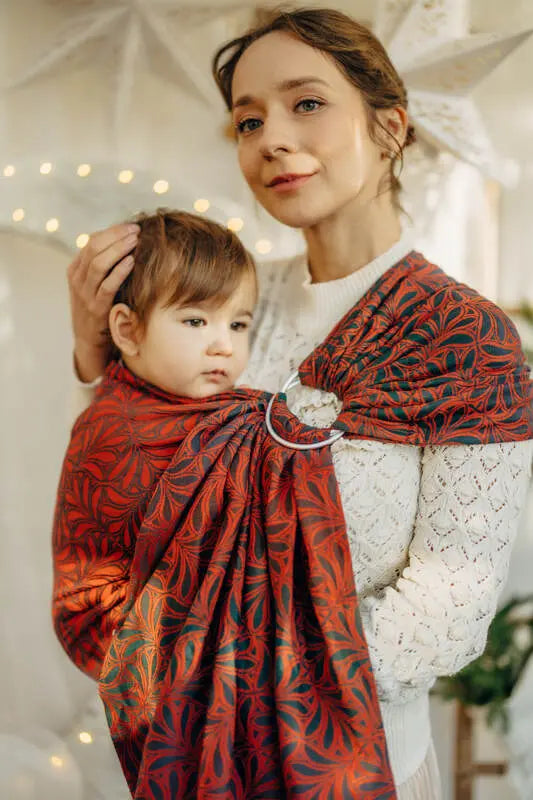 Ring Sling, Jacquard Weave (100% cotton), with gathered shoulder - INFINITY - GERDA - standard 1.8m - Woven Baby    ring_slings    #