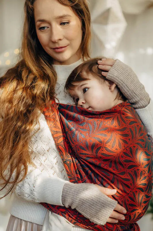 Baby Wrap, Jacquard Weave (100% cotton) - INFINITY - GERDA - Woven Baby XS - 4   long_woven_wraps    #